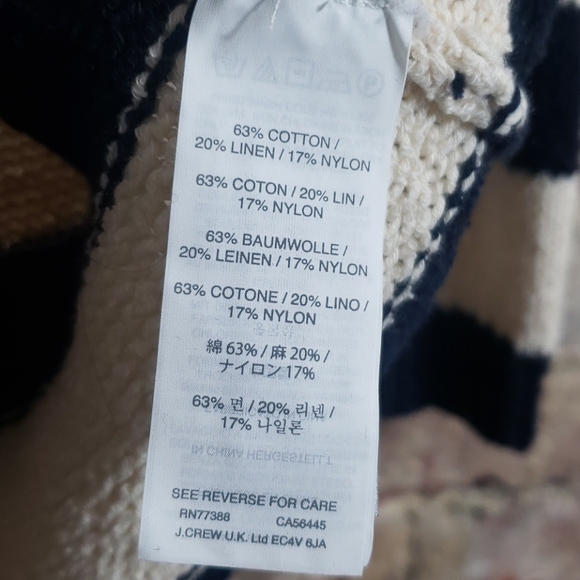 J Crew ladies sweater size XS striped crew neck - Picture 5 of 5